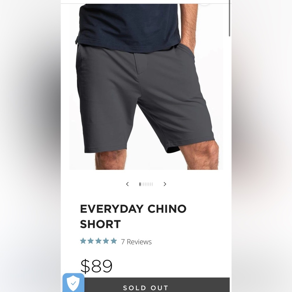 NEW Swet Tailor 29 The Everyday Chino Short Grey